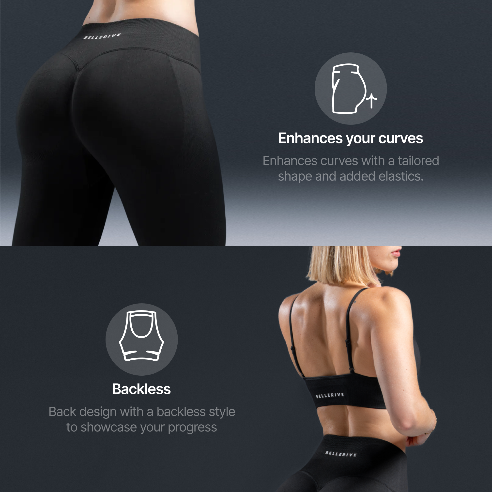 Flat belly set - Charcoal