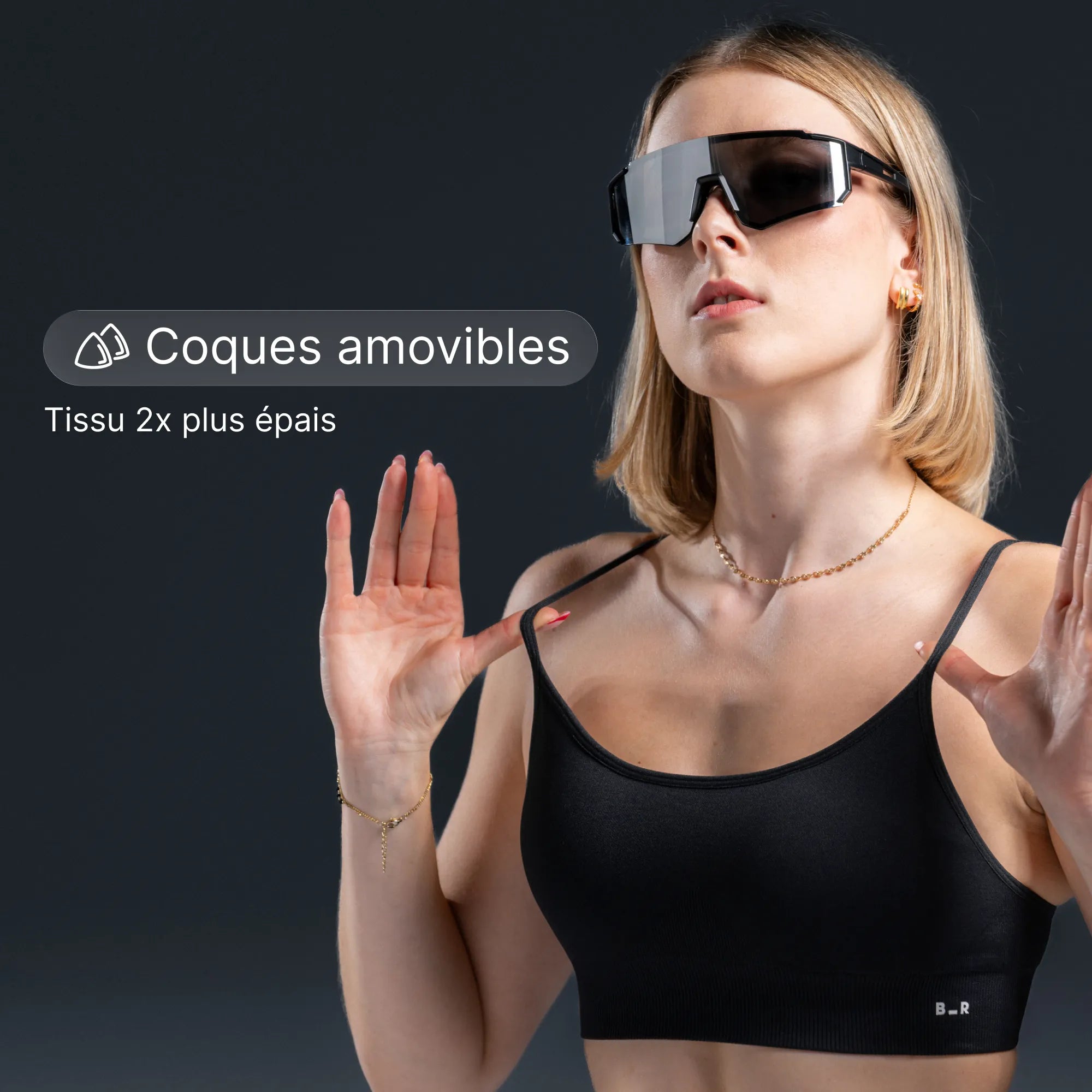 V2 Sports Bra – Charcoal