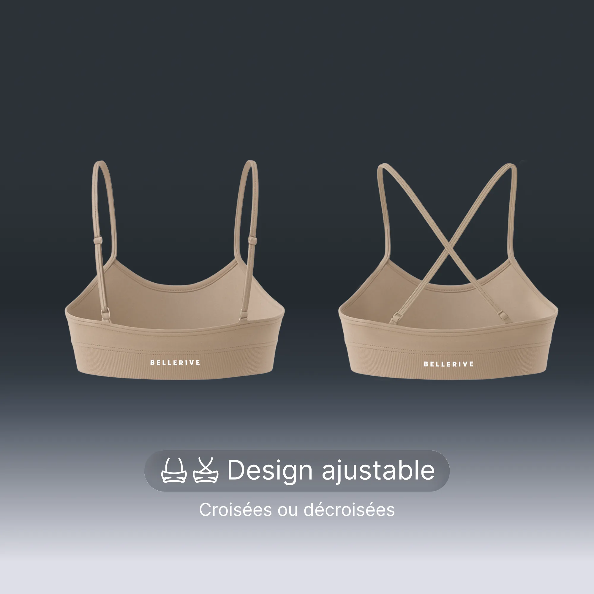 V2 Sports Bra – Latte