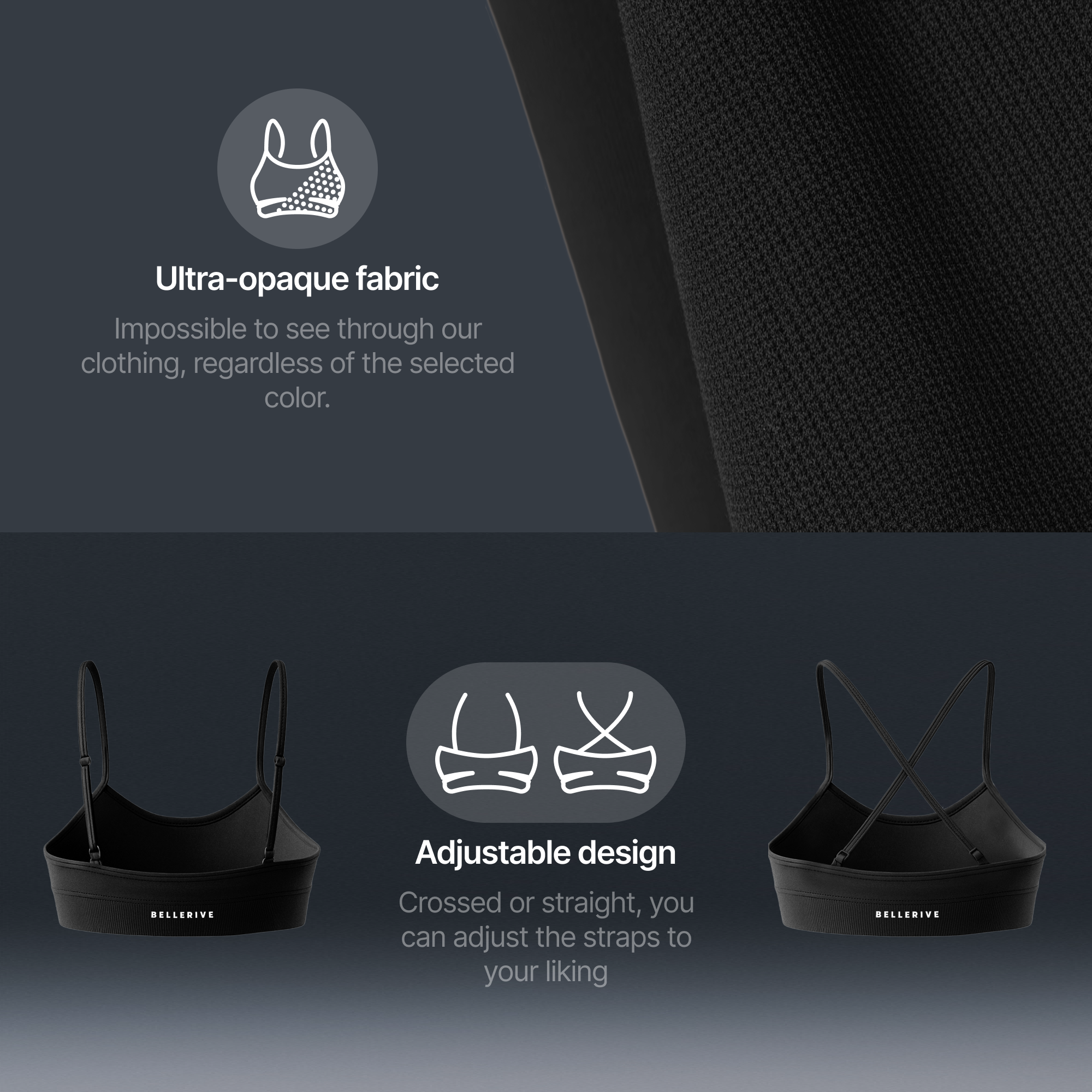 Sports Bra – Charcoal