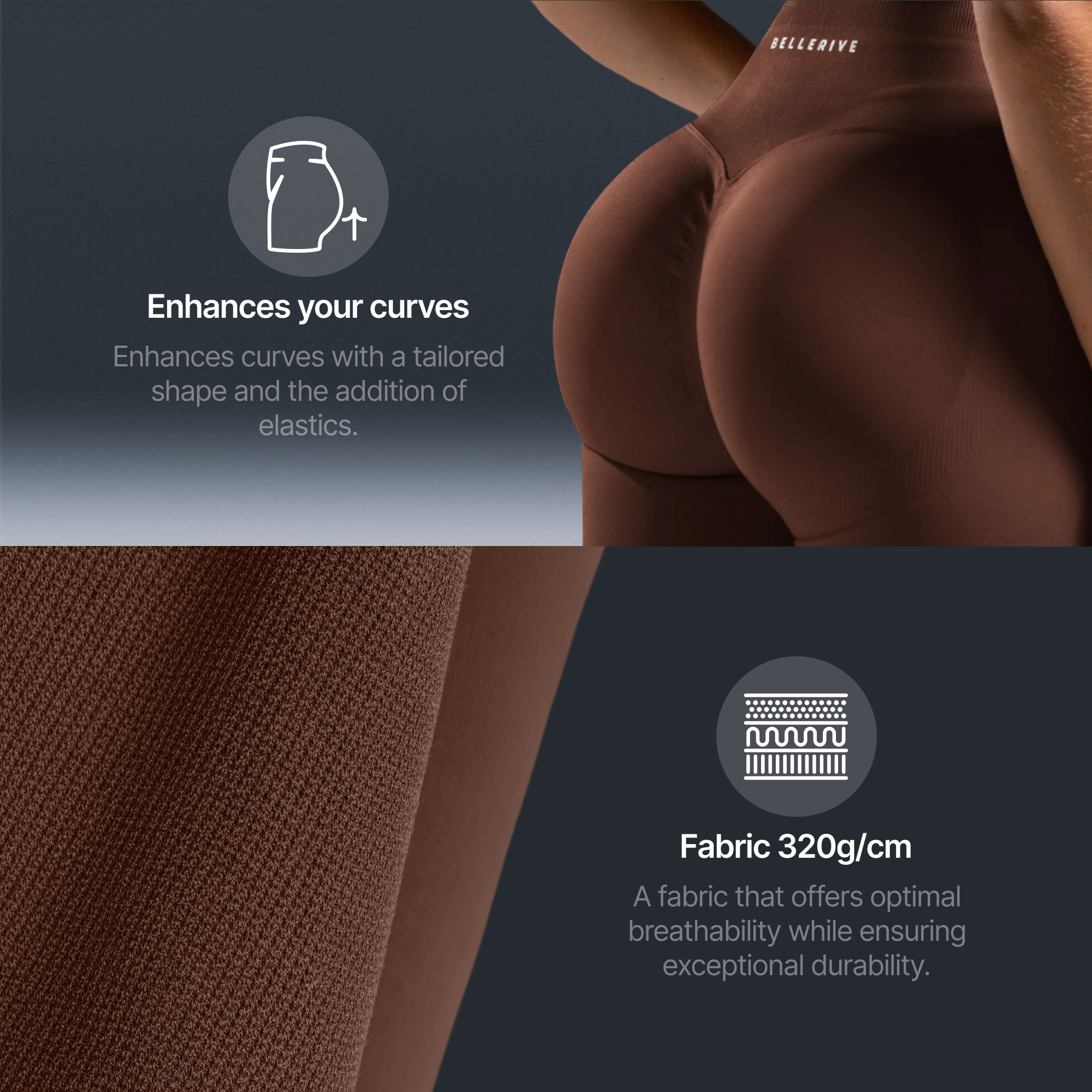 Sculpt Shorts - Cocoa