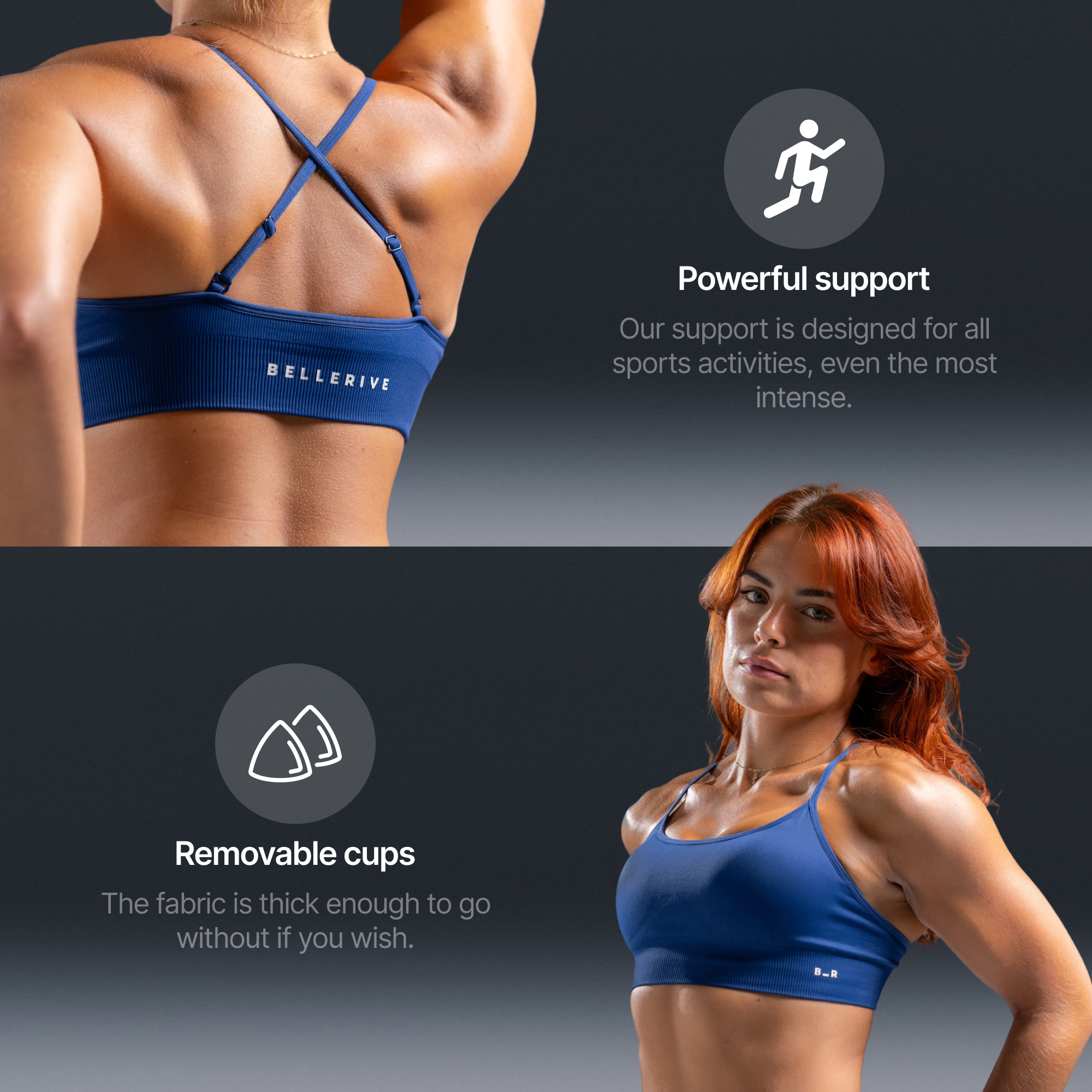 Sports Bra – Blueberry
