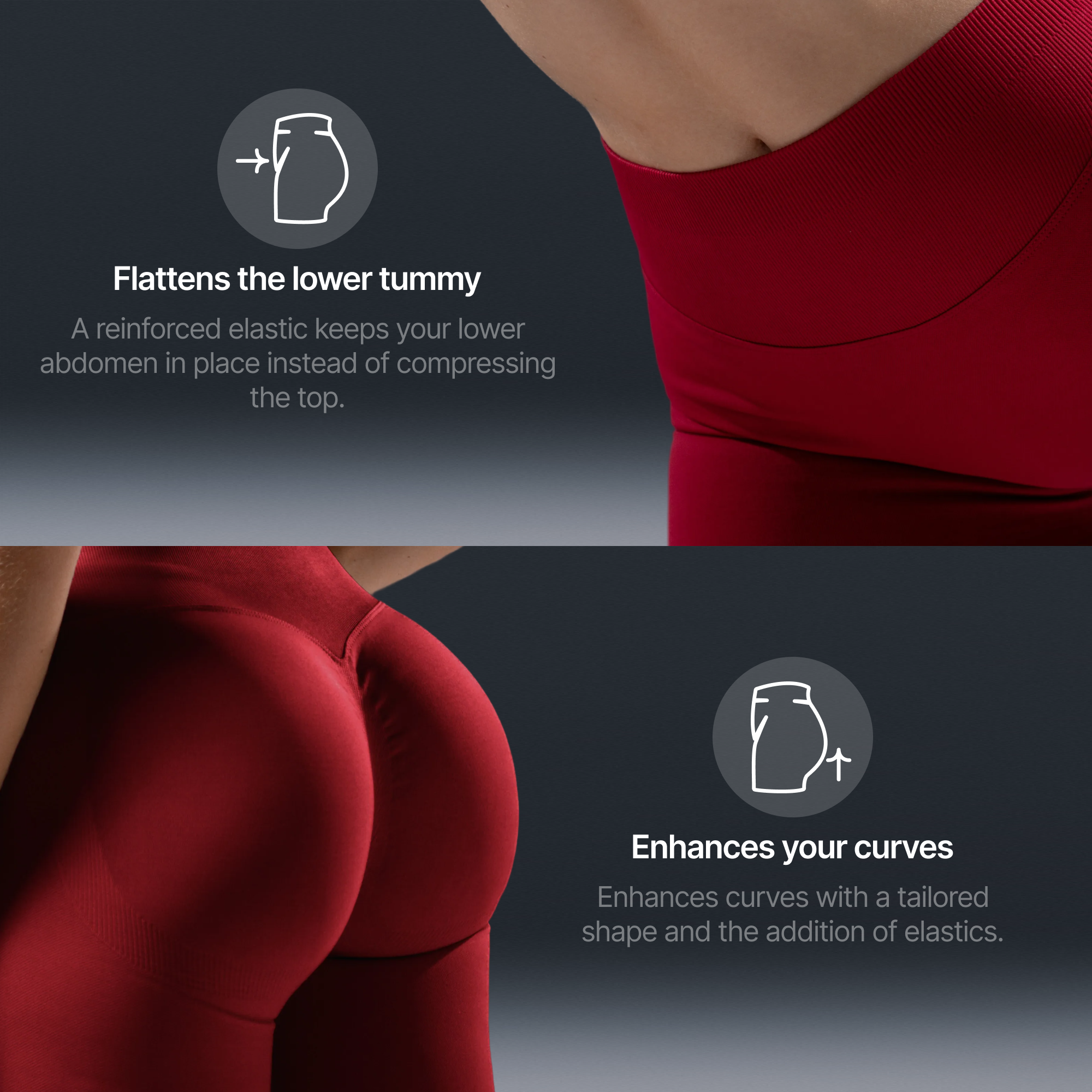 Sculpt Leggings - Cherry