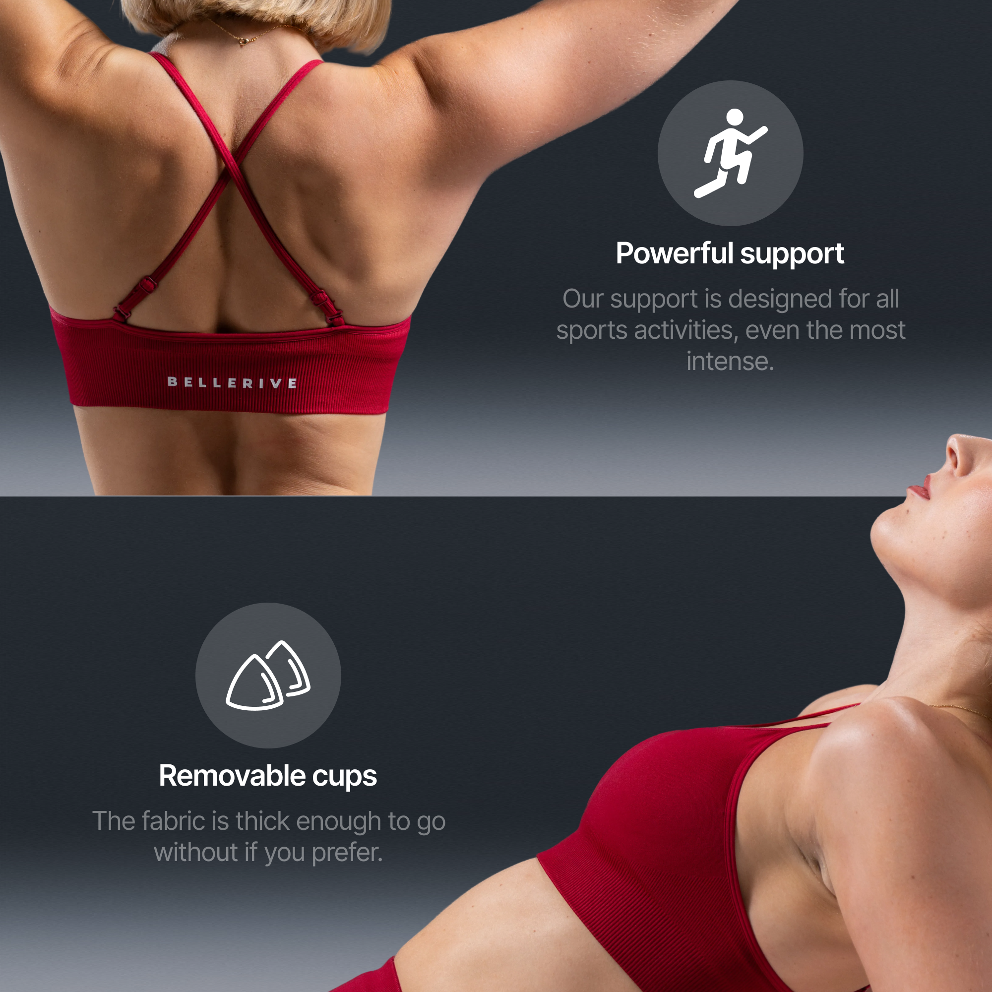 Sports Bra – cherry