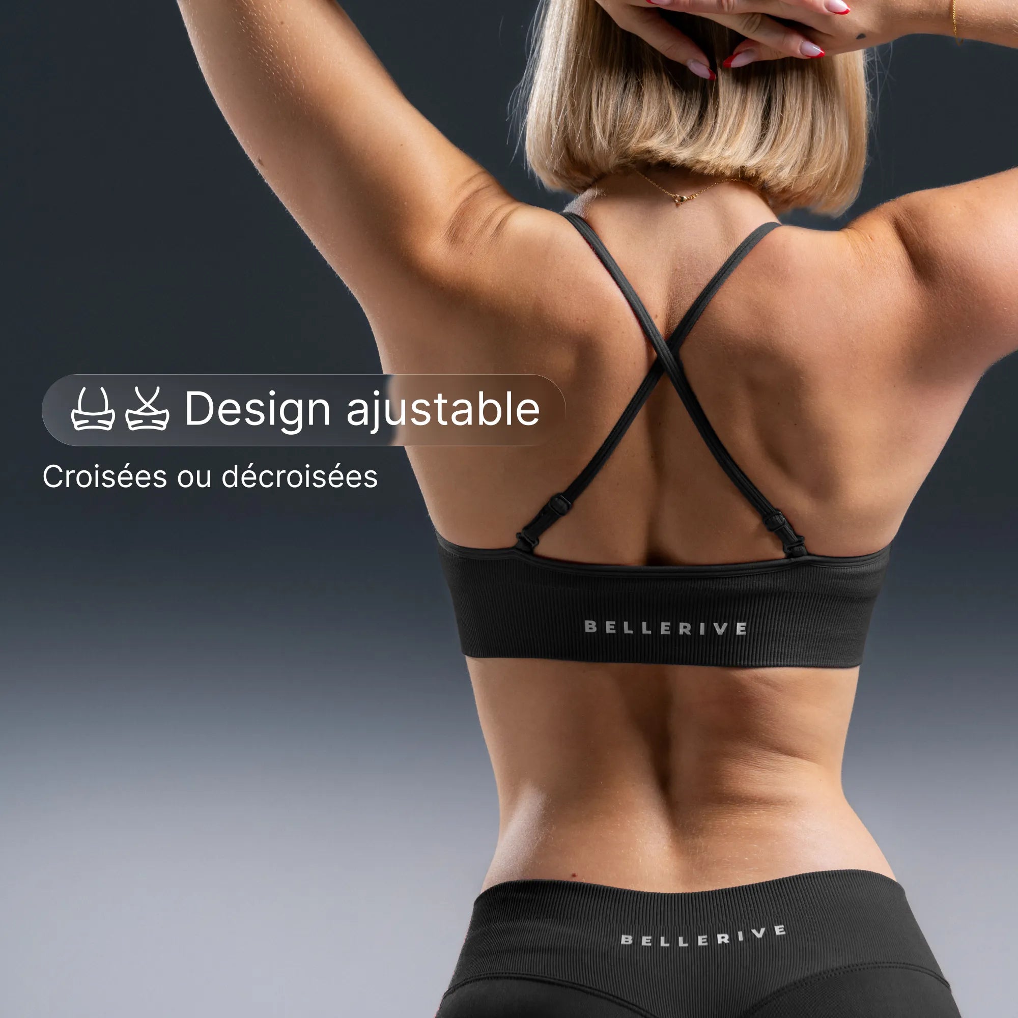 V2 Sports Bra – Charcoal